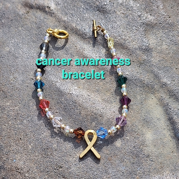 Jewelry cancer awareness bracelet with meaning of colors - Picture 1 of 6